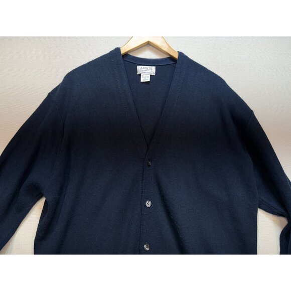 Arrow Tournament Mens Cardigan Sweater Size XLT Blue Grandpacore Stretch - Picture 5 of 10